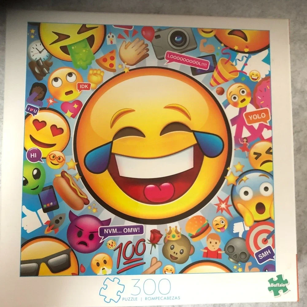 4 ~Buffalo 300 Large Piece Puzzles~ Vivid Collection~Kim Norlien~Emojis COMPLETE